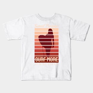 Sunset Paradise Surf More Kids T-Shirt